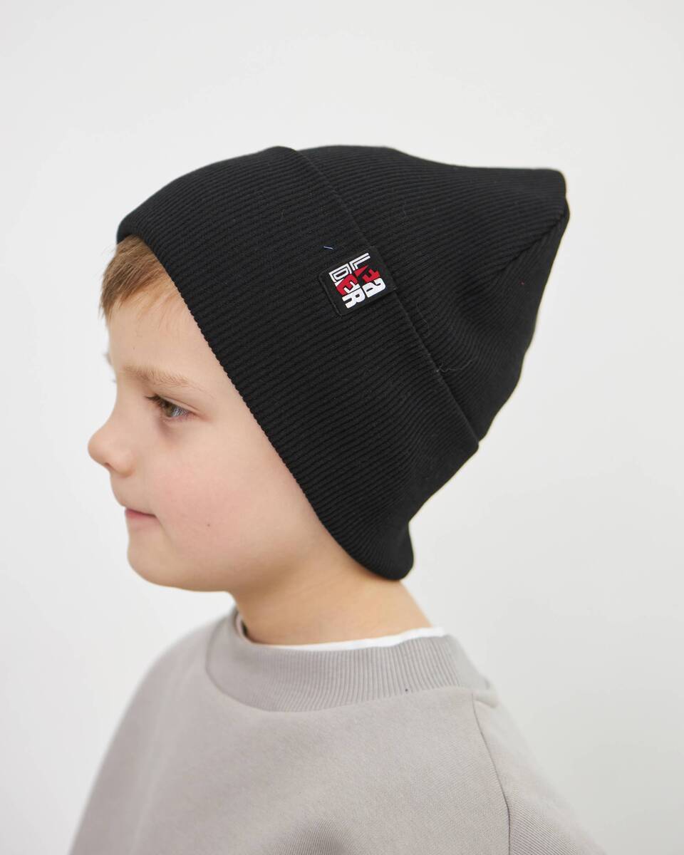 Шапка одношарова з відворотом для хлопчиків арт. 3407-5