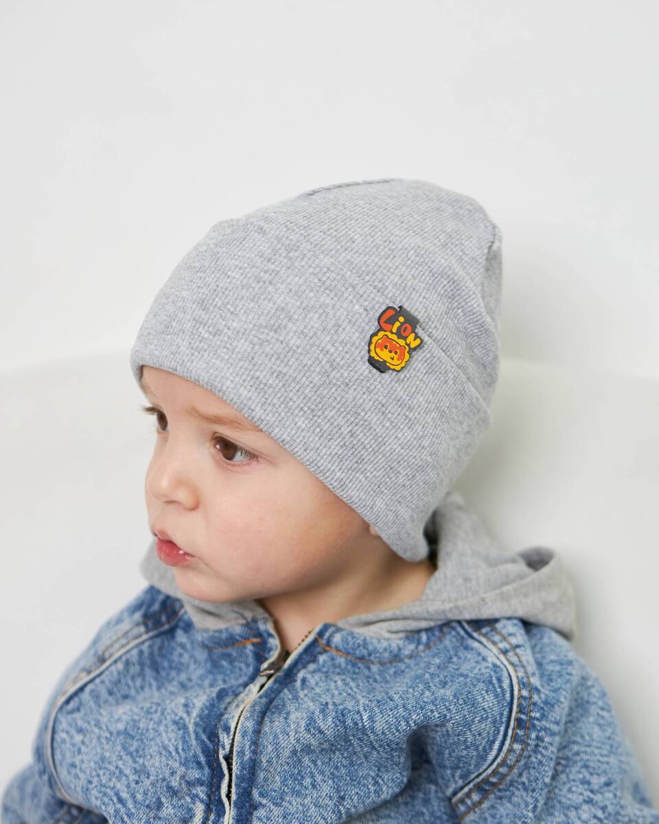 Шапка одношарова з відворотом для хлопчиків арт. 3410-2