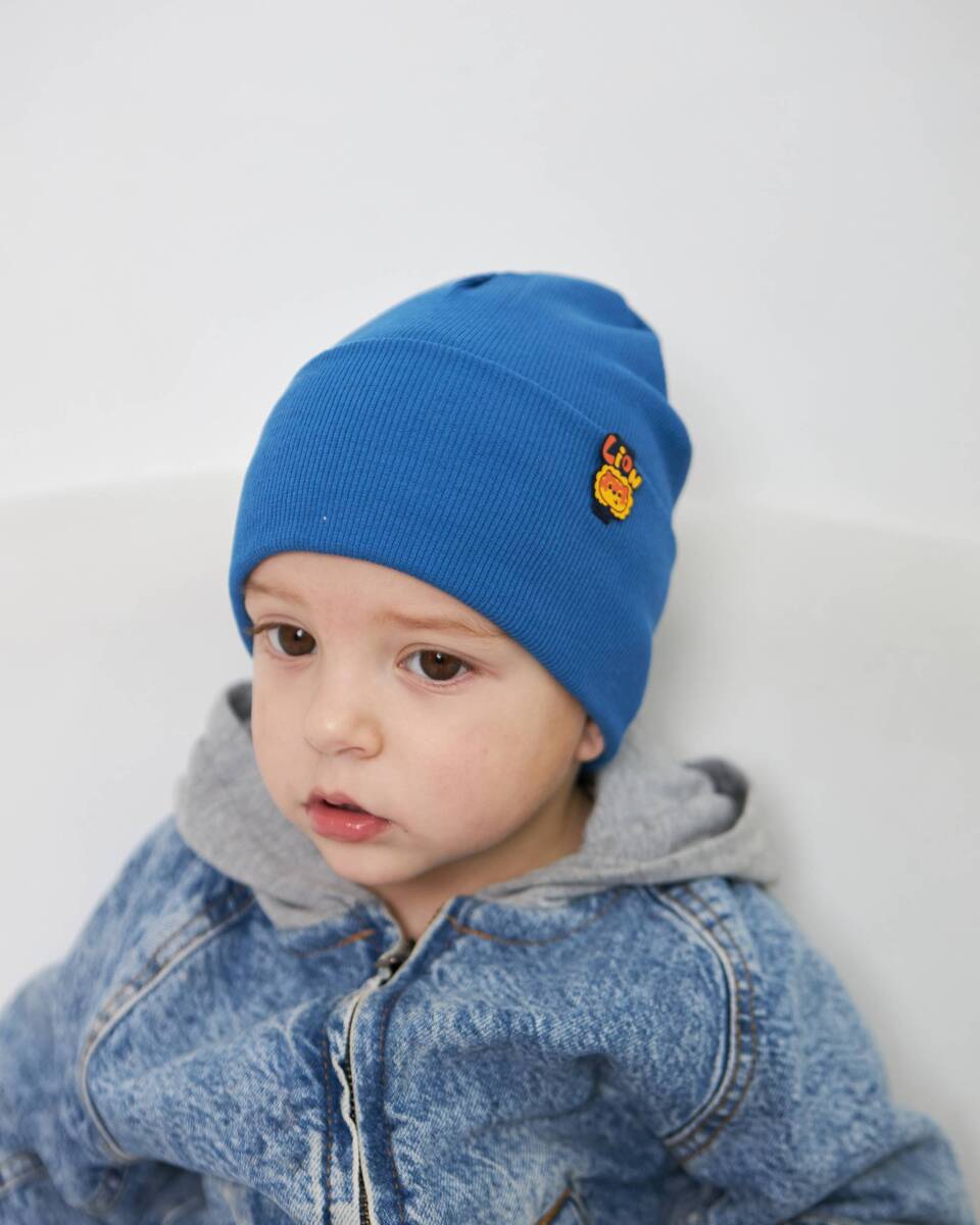 Шапка одношарова з відворотом для хлопчиків арт. 3410-3