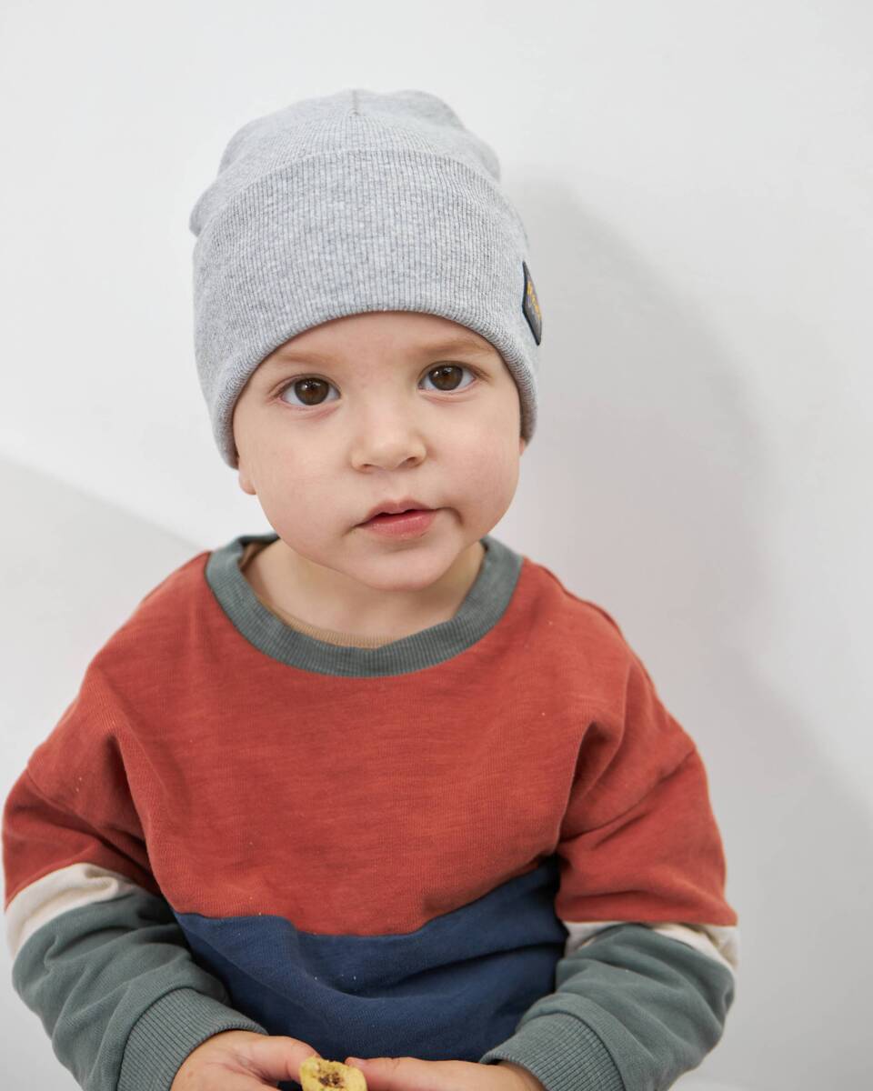 Шапка одношарова з відворотом для хлопчиків арт. 3418-4