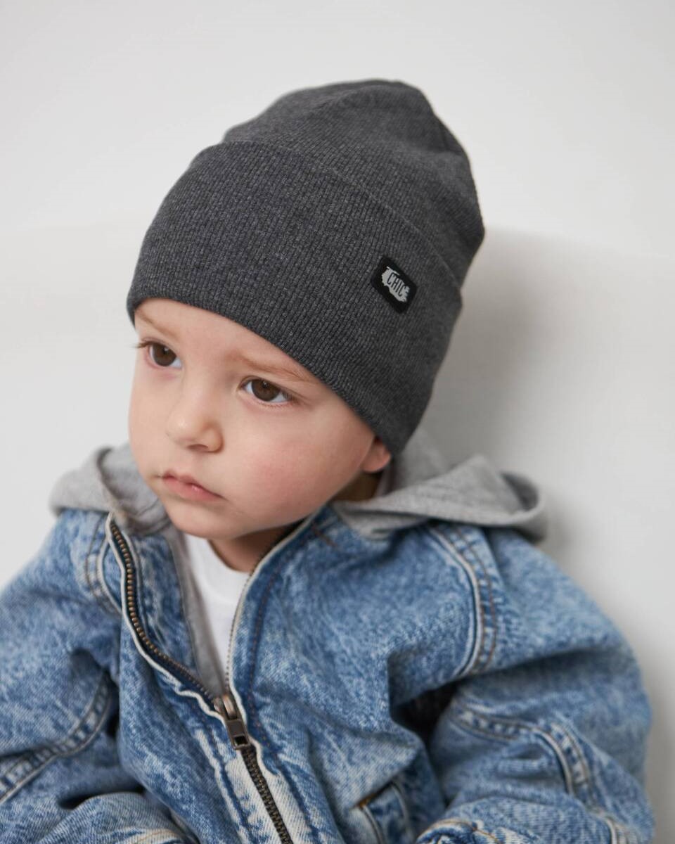 Шапка одношарова з відворотом для хлопчиків арт. 3420-2