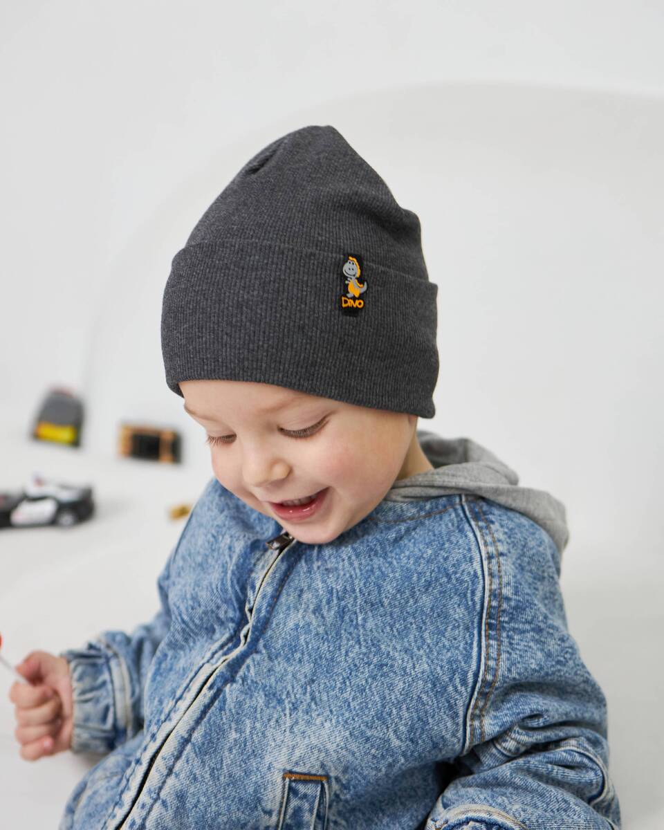 Шапка одношарова з відворотом для хлопчиків арт. 3430-5