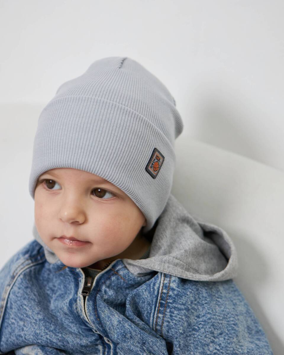 Шапка одношарова з відворотом для хлопчиків арт. 3445-5