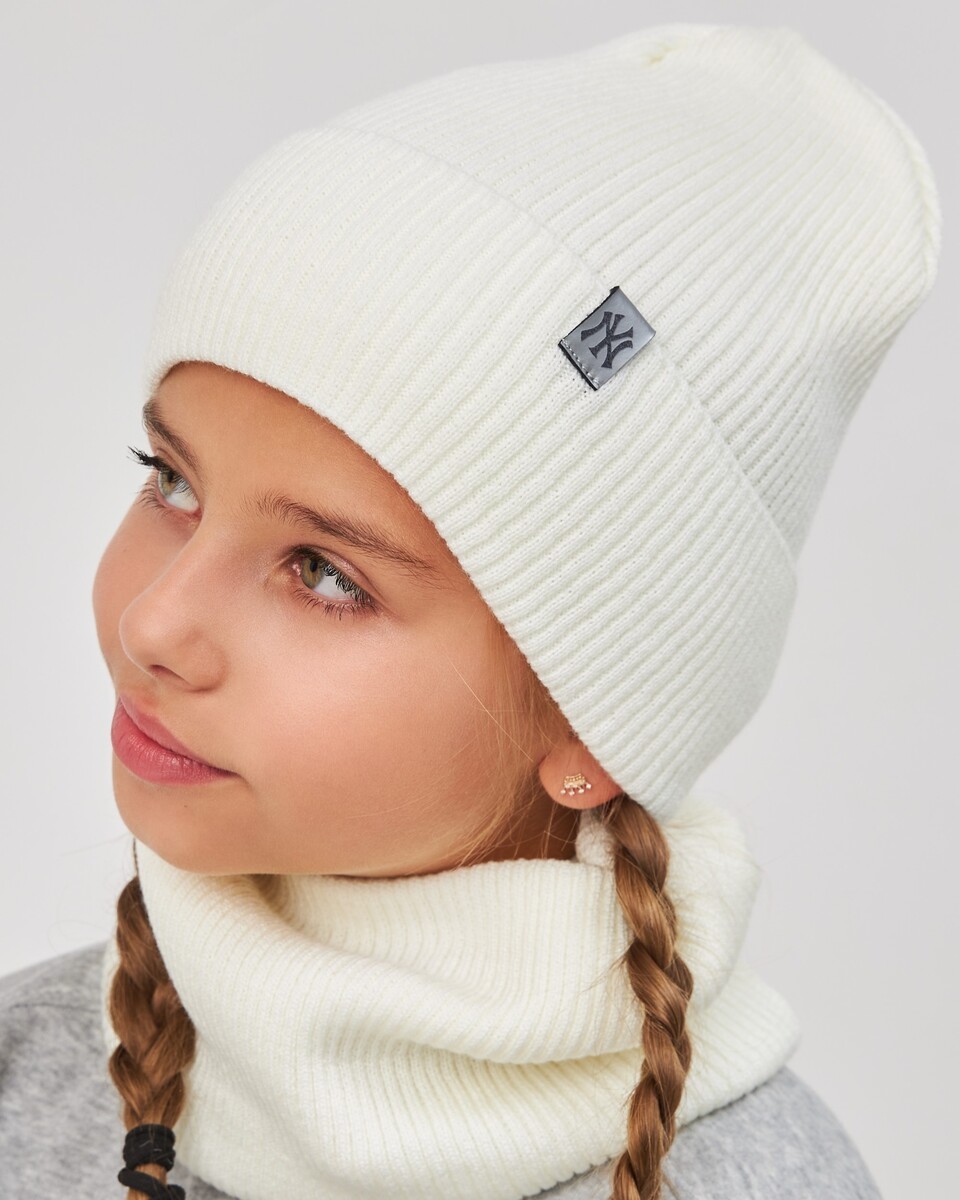 Комплект зимній шапка та хомут для дівчат