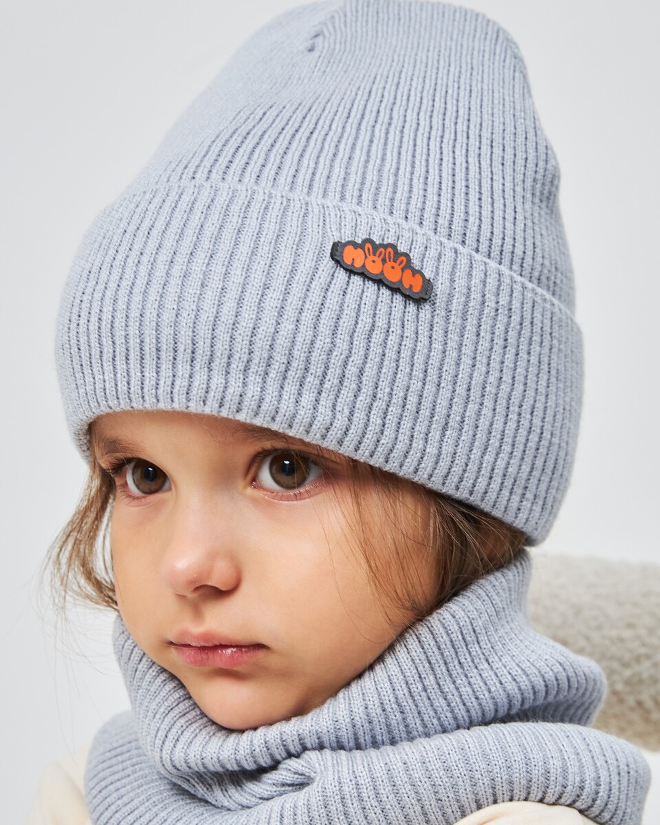 Комплект зимній шапка та хомут для дівчат