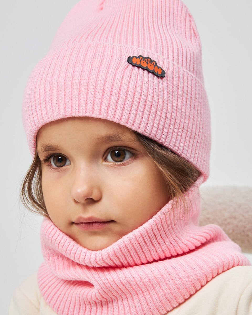 Комплект зимній шапка та хомут для дівчат