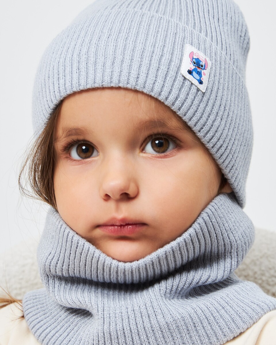 Комплект зимній шапка та хомут для дівчат