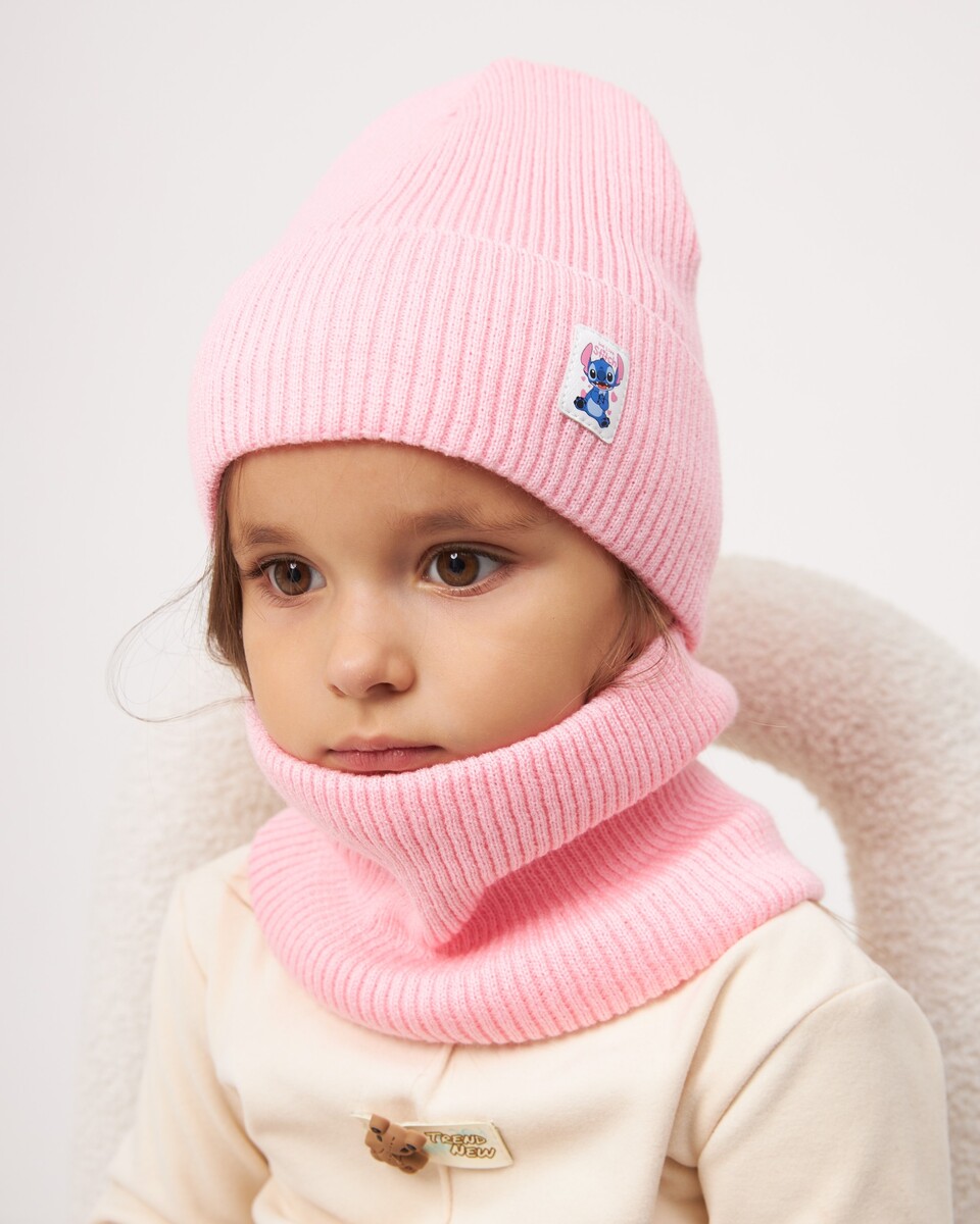 Комплект зимній шапка та хомут для дівчат
