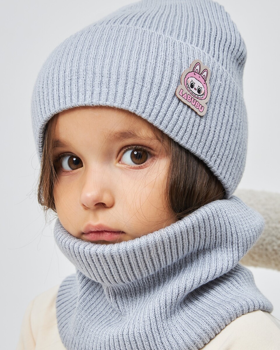 Комплект зимній шапка та хомут для дівчат