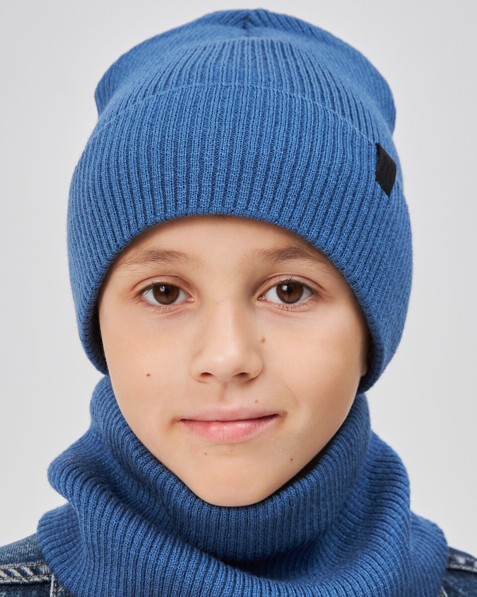 Комплект зимній шапка та хомут для хлопчиків