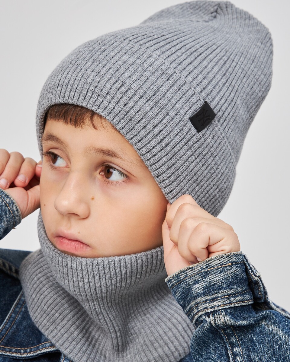 Комплект зимній шапка та хомут для хлопчиків