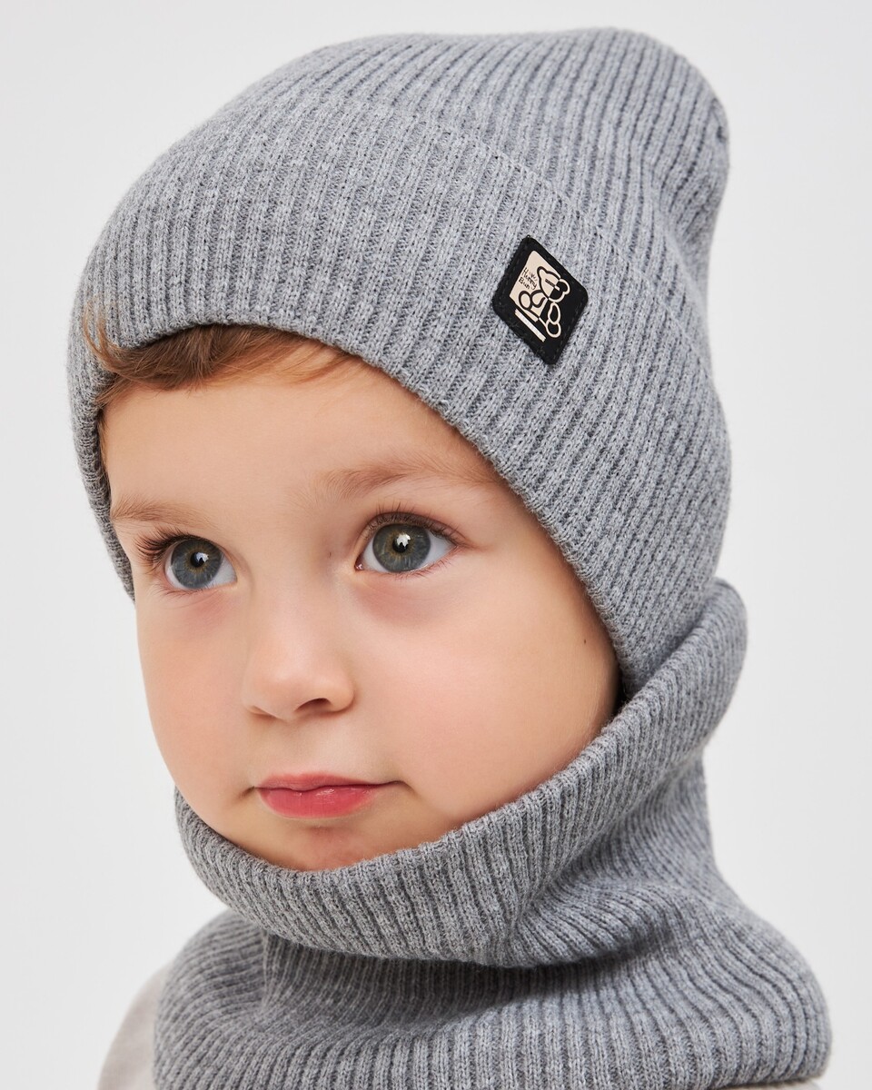 Комплект зимній шапка та хомут для хлопчиків