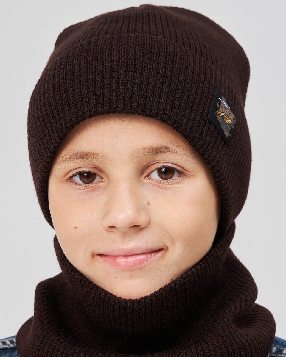 Комплект зимній шапка та хомут для хлопчиків