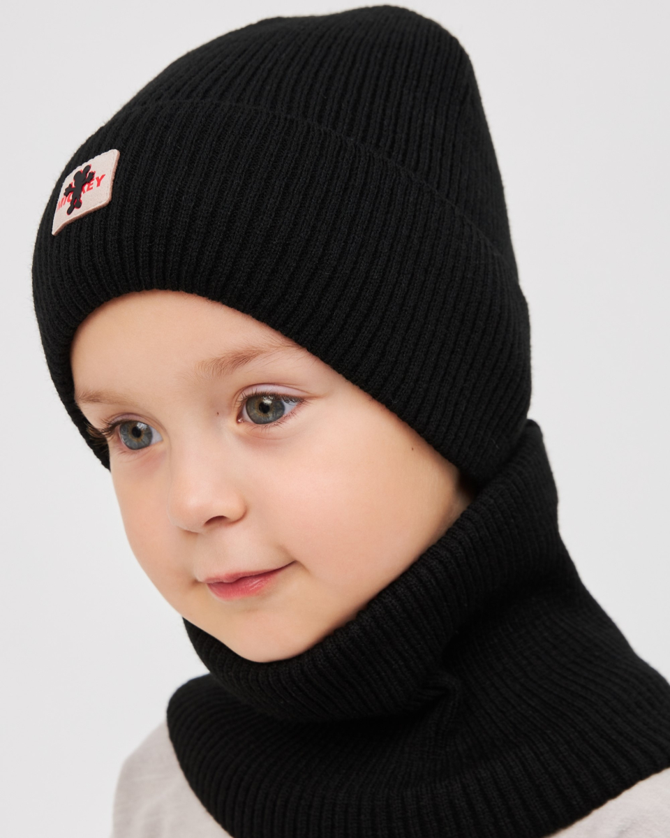 Комплект зимній шапка та хомут для хлопчиків