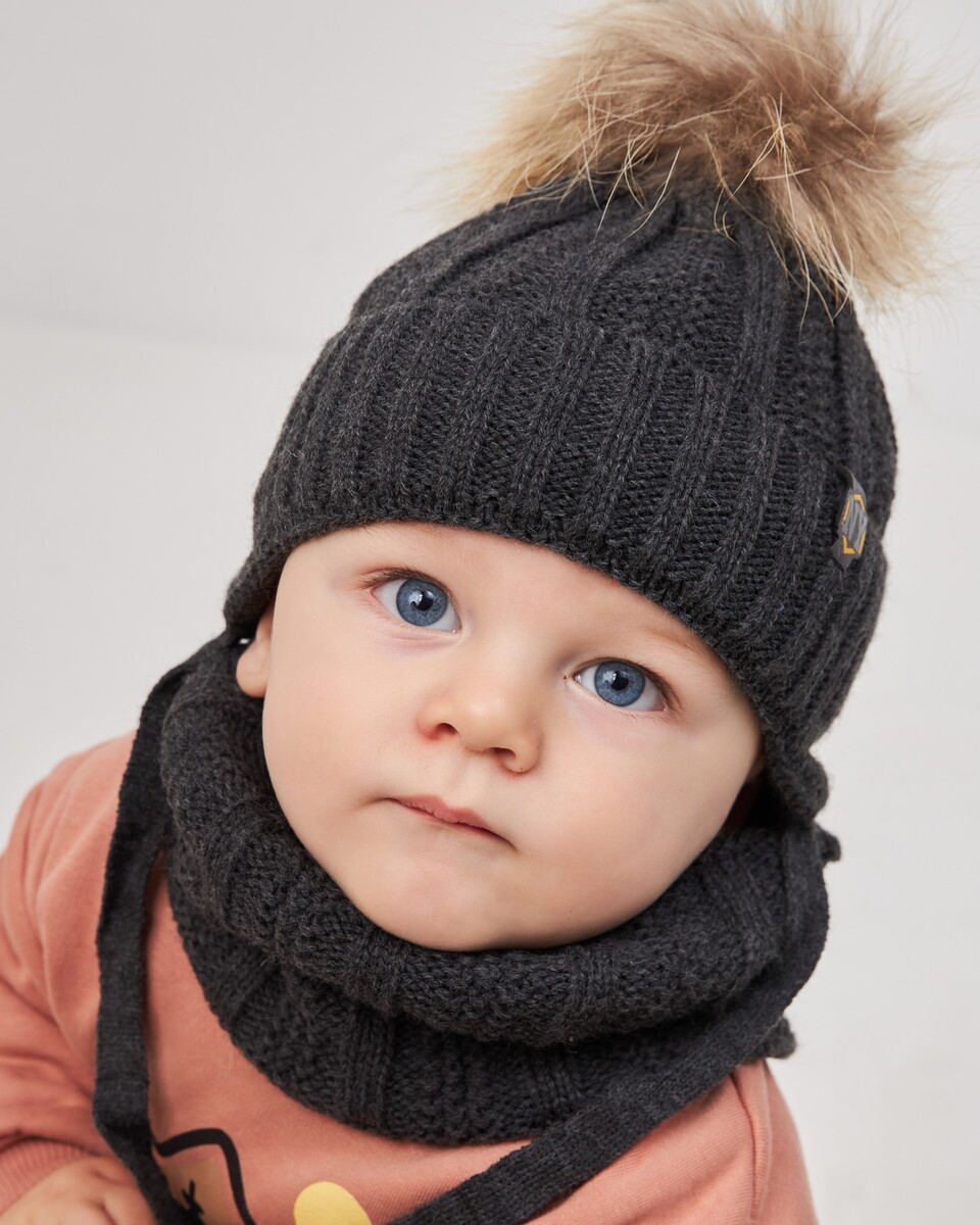 Комплект зимній шапка та хомут для хлопчиків