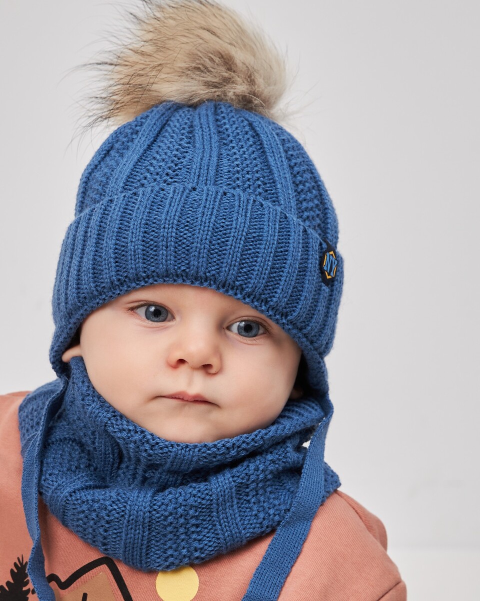 Комплект зимній шапка та хомут для хлопчиків
