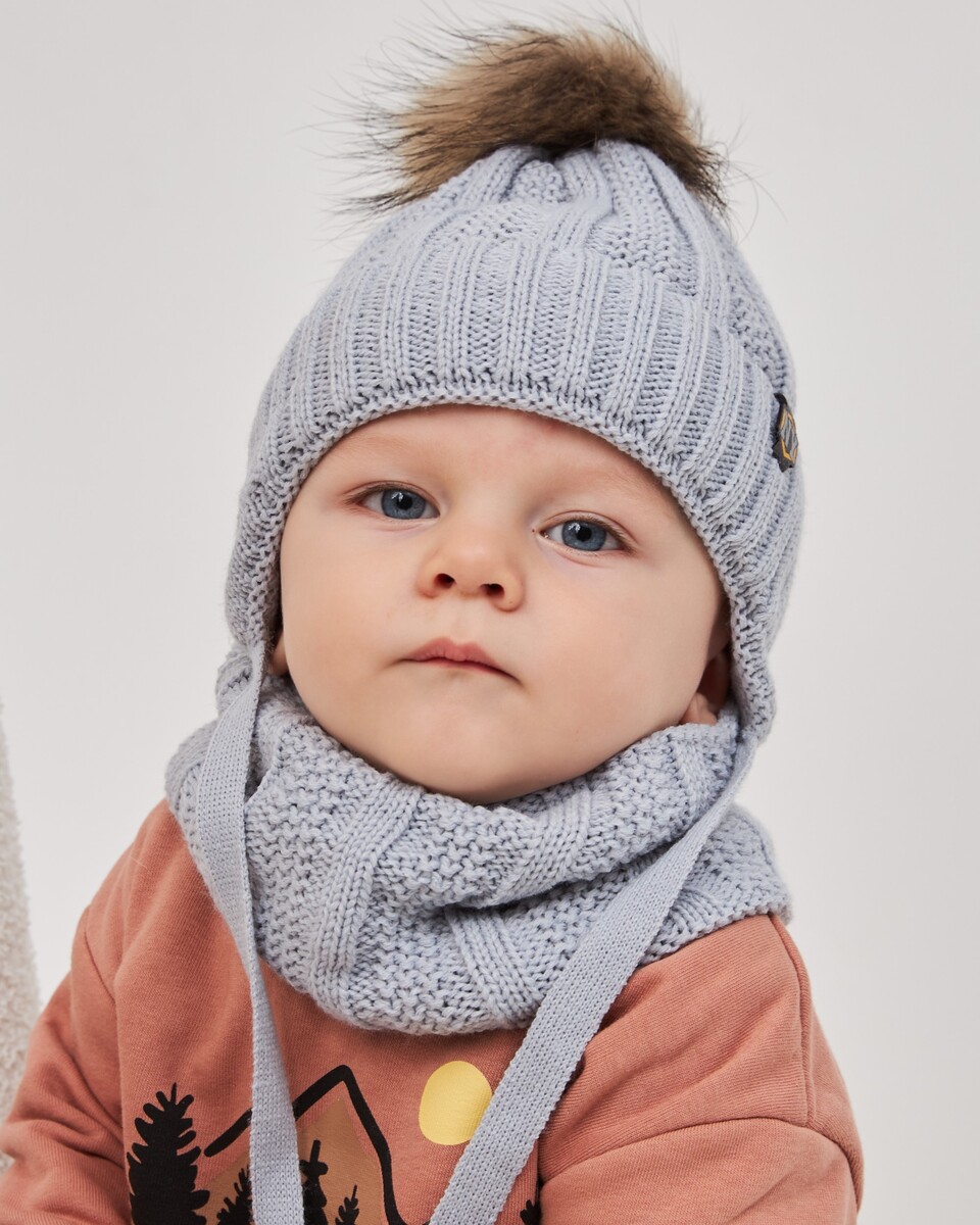 Комплект зимній шапка та хомут для хлопчиків